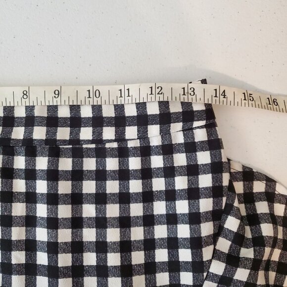 Banana‎ Republic Skirt Womens 6 Black Gingham Check Ruffle Flounce - Picture 6 of 11